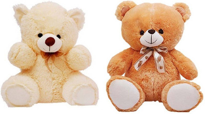 

BACK-C 2 Feet Combo of Cute Lovable Stuffed Spongy Hugable Sitting Teddy Bear Cream 58 CM and Brown 58 CM - 60 cm(Cream, Brown), Brown;cream