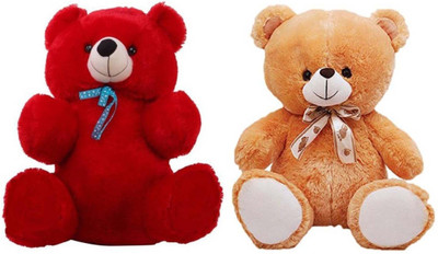 

BACK-C 2 Feet Combo of Cute Lovable Stuffed Spongy Hugable Sitting Teddy Bear Red 88 CM and Brown 88 CM - 60 cm(Red, Brown), Brown;red