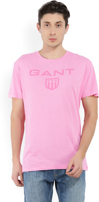 

Gant Printed Men's Round Neck Pink T-Shirt, 647
