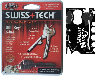 

Lifestyle-You 6 in 1 Keyring Tool Camping & Hiking Multi-purpose Credit Card Size Pocket Tool