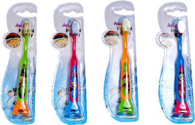 

Mighty Raju Standy Soft Toothbrush(Pack of 4)