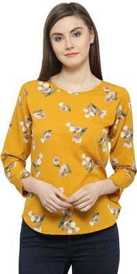 TANDUL Casual 3/4 Sleeve Printed Women Multicolor Top