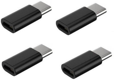 

Oxza PACK OF 4 Type C-to-Micro METAL CONVERTER USB Adapter(Black)