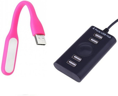 

durReey Set of Multi connectivity USB Hub with Ultra Flexible Emergency Led Light E10 USB Hub, Led Light(Pink, Black)