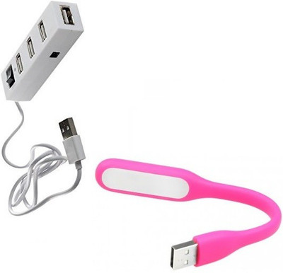 

durReey Set of Multi connectivity USB Hub with Ultra Flexible Emergency Led Light E1 USB Hub, Led Light(Pink, White)