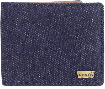 

Levi's Men Casual Blue Genuine Leather, Denim Wallet(8 Card Slots), Dark blue