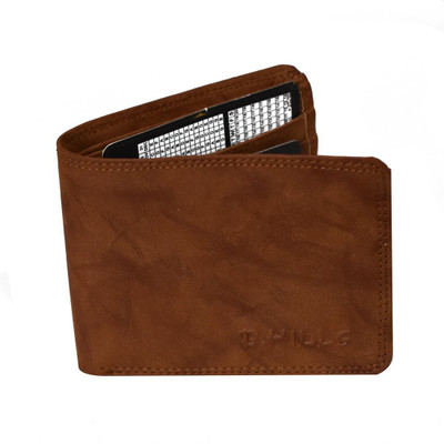 

Style Along Men Brown Genuine Leather Wallet(6 Card Slots)