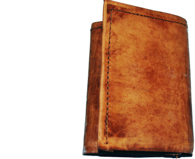 

Psyclone Men Brown, Tan Genuine Leather Wallet(6 Card Slots), Camel brown