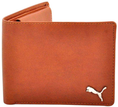 White Bear Men Formal Tan Artificial Leather Wallet(3 Card Slots)