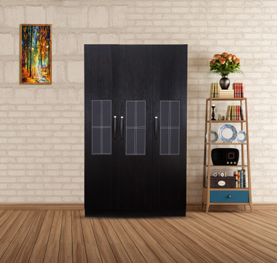 

RoyalOak Geneva Engineered Wood 3 Door Wardrobe(Finish Color - Brown)