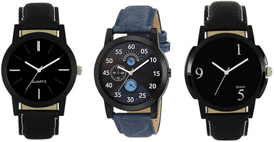 

Mishva Analogue Multicolor Dial Leather strap Wrist_659 Premium Combo 25 Watch - For Men