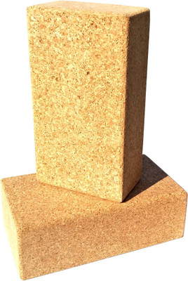 

Gillz Sports Cork Yoga Brick 1 Pair Yoga Blocks(Brown Pack of 2), Khakhi