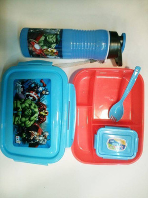 

Debina Store Avenger Figure - Lunch box and Bottle set(Multicolor)