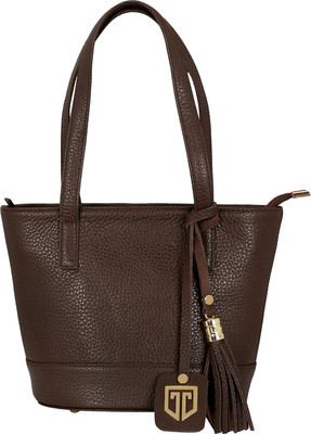 

Tan Luzo Genuine Leather Handcrafted Handbag Shoulder Bag(Brown, 1 L)