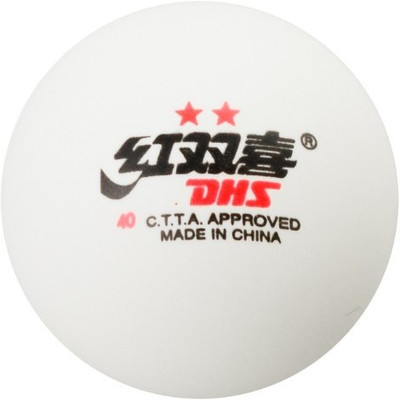 

DHS TT 2 Star Table Tennis Ball(Pack of 6, White)