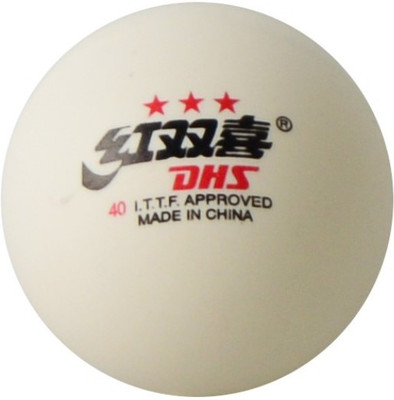 

DHS TT 3 Star Table Tennis Ball(Pack of 6, White)