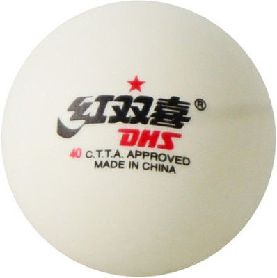 

DHS TT 1 Star Table Tennis Ball(Pack of 10, White)