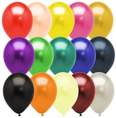 

Aone Solid Multi color Metallic Balloons - Pack of 50Pcs Party balloons birthday balloons Balloon(Multicolor, Pack of 50)
