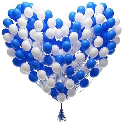EVA Solid EVA0226 Balloon(Blue, White, Pack of 100)