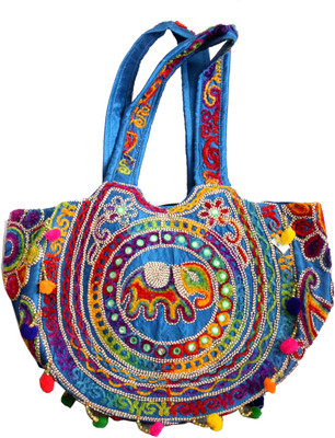 

Vrindavan Bazaar.com Casual Blue Clutch