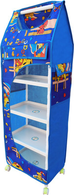 

Flipzon Multipurpose 5 Shelve Foldable Almirah(Dogy)/Toy Box PVC Collapsible Wardrobe(Finish Color - Blue)