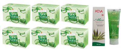 

Ozone ALOE VERA BATHING BAR WITH ALOE FACE WASH ( 850 gm )(Set of 7)