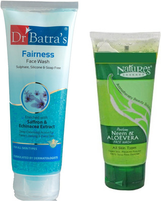 

Dr. Batra's Fairness Face Wash And Nature's Neem Face Wash 60gm(Set of 2)