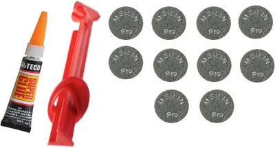 

JBB COMBO OF TIP REPAIR, (10 PCS) 10MM MEILIN CUE TIP AND GLUE GEL JBBC117 Pool Cue Stick(Microfibre)
