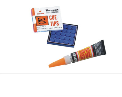 

KBA Combo Of Brunswick 9MM Cue Tip 50 Pcs+Cue Tip Glue Gel KBAC66 Pool Cue Stick(Microfibre)