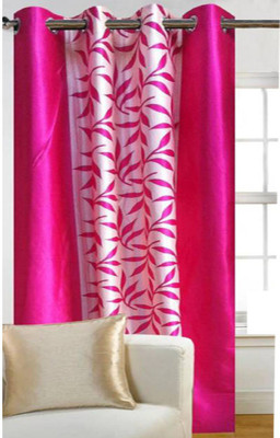 G S COLLECTIONS Polyester Door Curtain 212 cm (6 ft) Single Curtain(Floral Kolavery Pink Printed Floral Color) available at flipkart for Rs.191