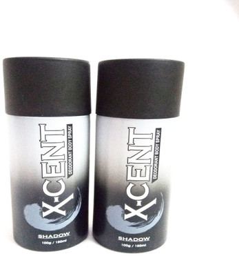 

X-CENT SHADOW Deodorant Spray - For Men(300 ml, Pack of 2)