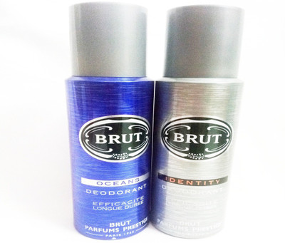 

Brut IDENTITY AND OCEANS Deodorant Spray - For Men(400 ml, Pack of 2)