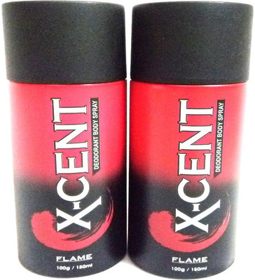 

X-CENT FLAME Deodorant Spray - For Men(300 ml, Pack of 2)