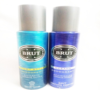 

Brut SPORT STYLE AND OCEANS Deodorant Spray - For Men(400 ml, Pack of 2)