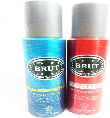 

Brut SPORT STYLE AND ATTRACTION TOTALE Deodorant Spray - For Men(400 ml, Pack of 2)