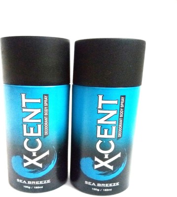 

X-CENT SEA BREEZE Deodorant Spray - For Men(300 ml, Pack of 2)