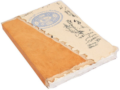 Store Indya B7 Diary(Handcrafted, Brown, Beige), Beige;brown