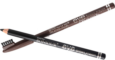 

Coat me Bonjour Paris Eye Brow Pencil With Sharpner(black, Brown)