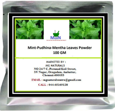 

MGBN MINT / PUDHINA/ MENTHA LEAVES POWDER 100 GM(100 g)