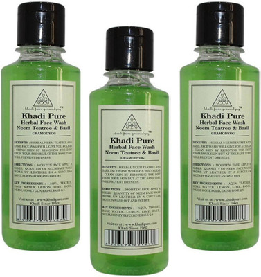 

KHADI PURE GRAMODYOG HERBAL NEEM,TEATREE & BASIL FACE WASH Face Wash(630 ml)