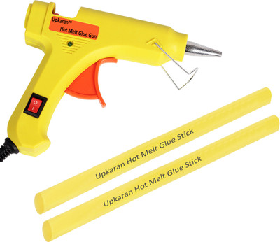 

Upkaran Yellow electric 20W Hot Melt Glue Gun With 2 Pcs Free Big Yellow Hot Melt Glue Sticks(8inch) Standard Temperature Corded Glue Gun(7 mm)