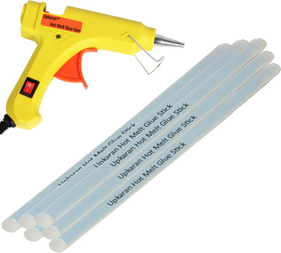 

Upkaran Yellow Super Mini 20W On Off Switch And Indicator With 6 Hot Melt Glue Sticks Standard Temperature Corded Glue Gun(7 mm)