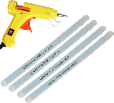 

Upkaran Yellow Super Mini 20W On Off Switch And Indicator With 4 Hot Melt Glue Sticks Standard Temperature Corded Glue Gun(7 mm)