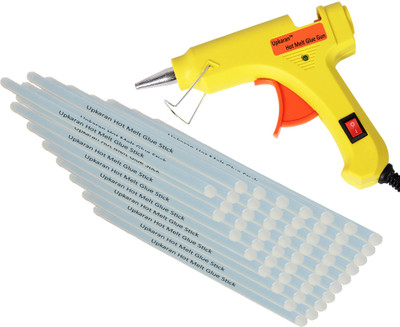 Upkaran Professional 20 Watt with 50 Hot Melt Glue Sticks (8inch/20cm) Standard Temperature Corded Glue Gun(7 mm)