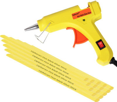 

Upkaran Hot Melt Glue Gun kit 20 Watt With 15 Glue Sticks For Furniture, Decorations, Quick Repairs, Bonding Cloth and Paper Quilling High-Tech Professional Standard Temperature Corded Glue Gun(7 mm)