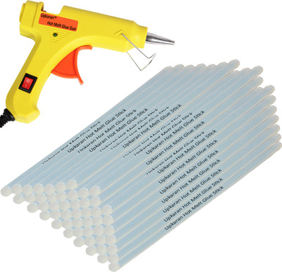 

Upkaran Yellow Super Mini 20W On Off Switch And Indicator With 50 Hot Melt Glue Sticks Standard Temperature Corded Glue Gun(7 mm)