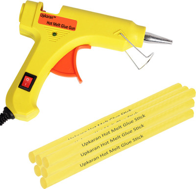 

Upkaran Yellow electric 20W Hot Melt Glue Gun With 6 Pcs Free Big Yellow Hot Melt Glue Sticks(8inch) Standard Temperature Corded Glue Gun(7 mm)