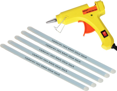 

Upkaran Professional 20 Watt with 5 Hot Melt Glue Sticks (8inch/20cm) Standard Temperature Corded Glue Gun(7 mm)