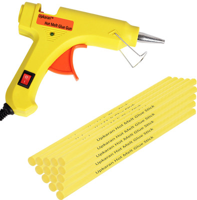 

Upkaran Yellow electric 20W Hot Melt Glue Gun With 15 Pcs Free Big Yellow Hot Melt Glue Sticks(8inch) Standard Temperature Corded Glue Gun(7 mm)