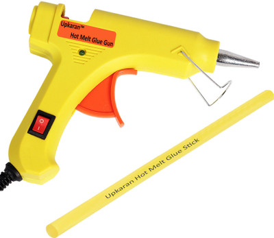 

Upkaran Yellow electric 20W Hot Melt Glue Gun With 1 Pc Free Big Yellow Hot Melt Glue Stick(8inch) Standard Temperature Corded Glue Gun(7 mm)
